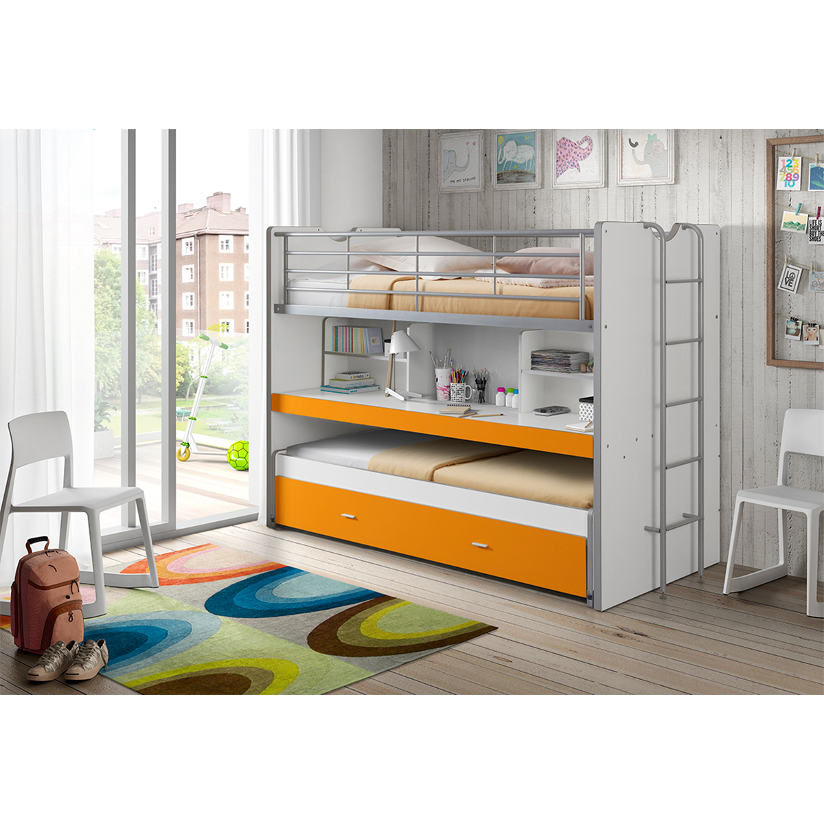 Vipack_bonny_lit_combiné_80_orange_ambiance