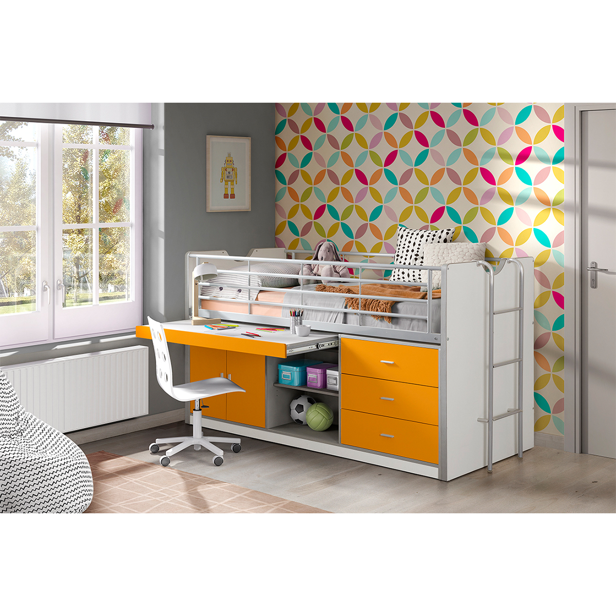 Vipack_bonny_lit_combiné_95_orange_ambiance