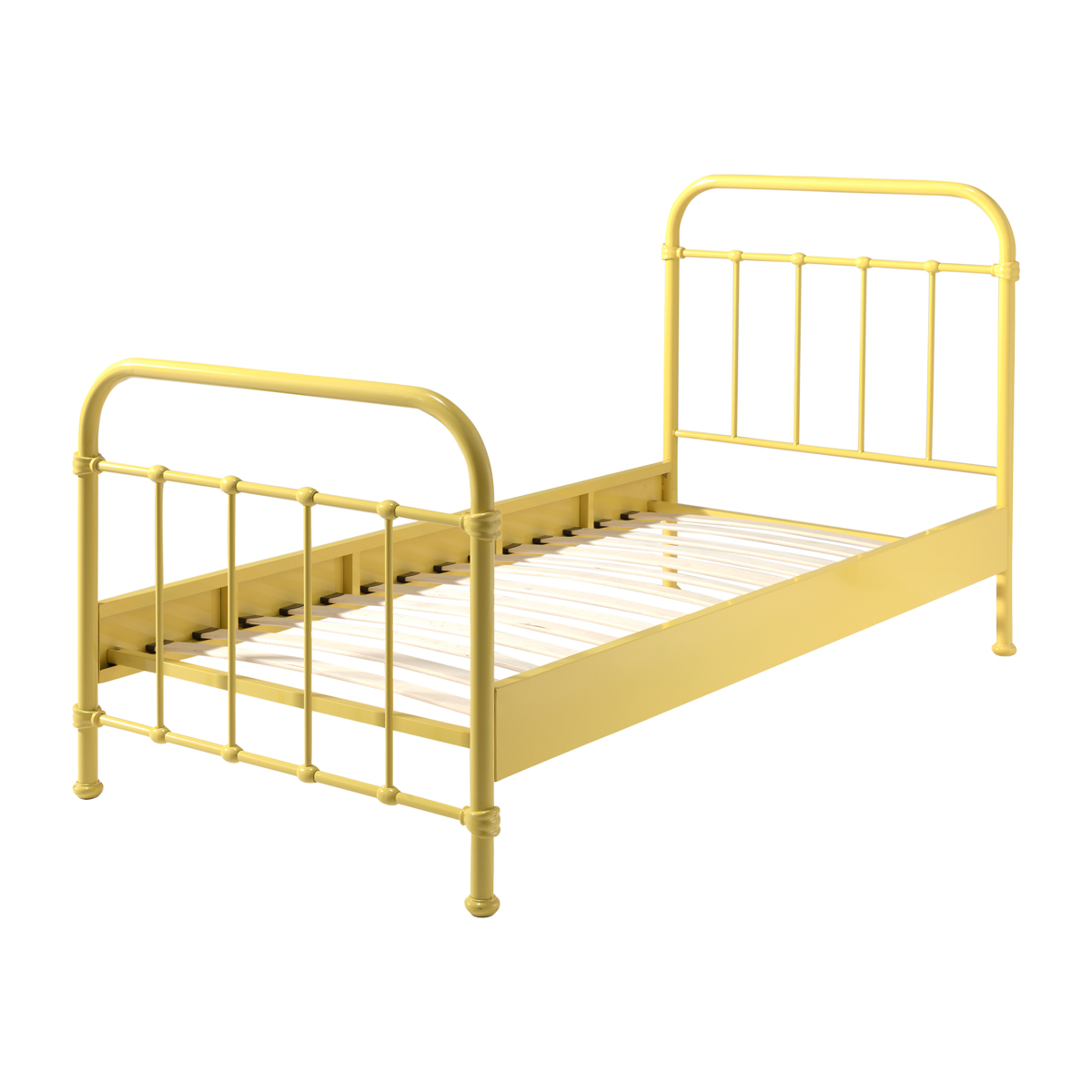 Lit 90x200 Sommier inclus Vipack New York - Jaune