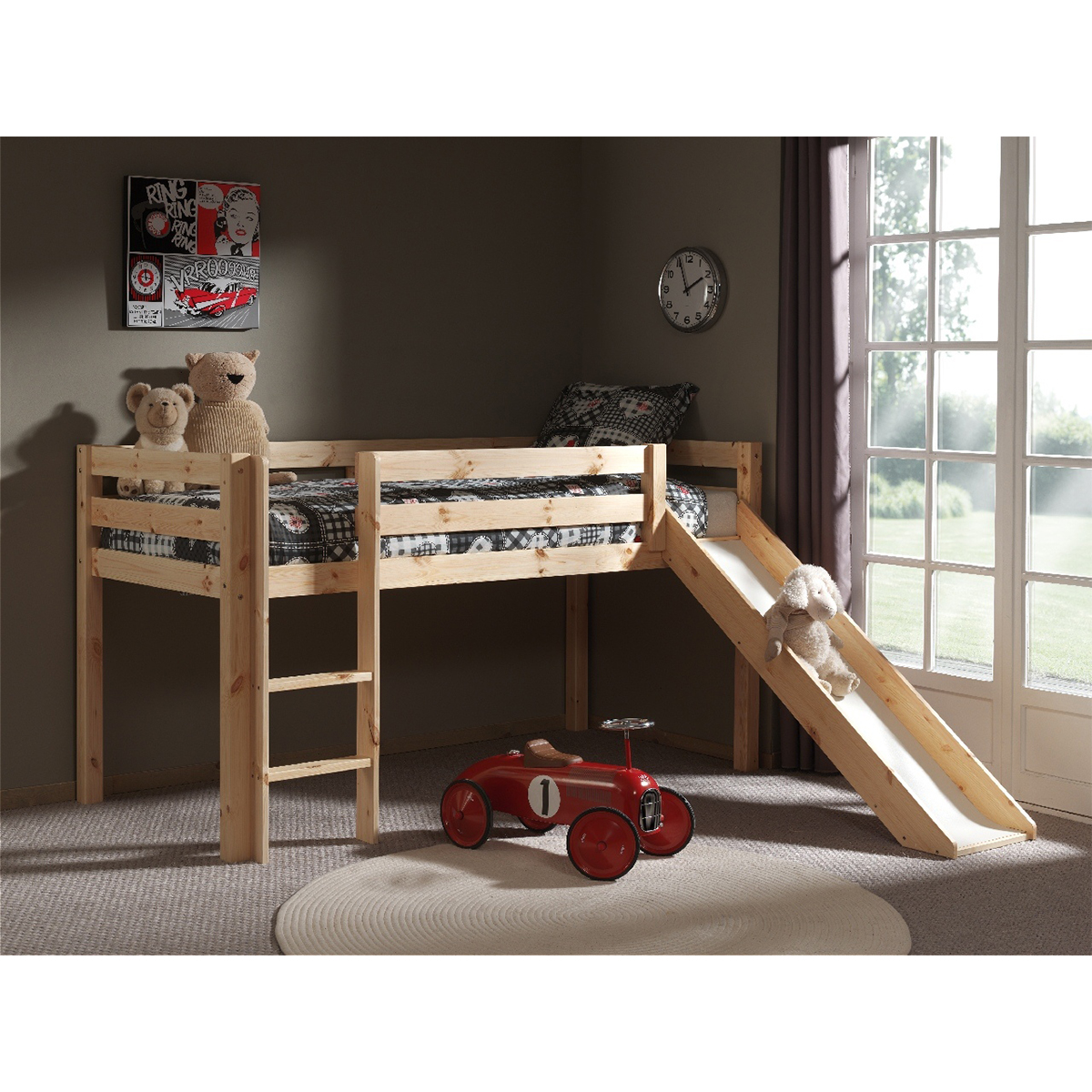 Vipack_erik_lit_mi-hauteur_90x200_Toboggan_bois_ambiance