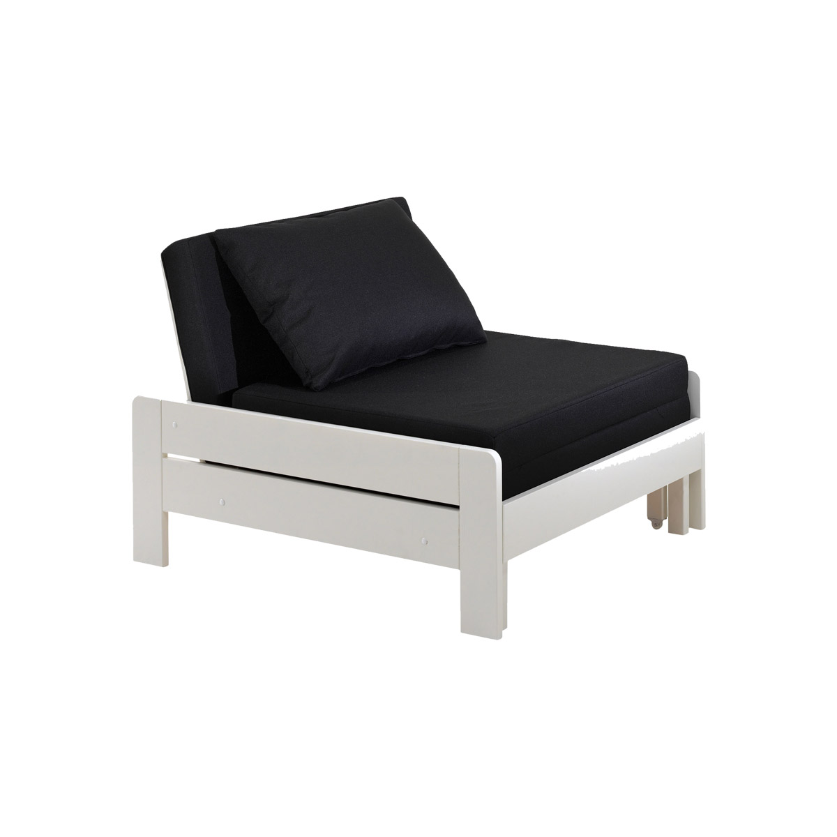 Lit fauteuil matelas inclus Vipack Pino - Blanc