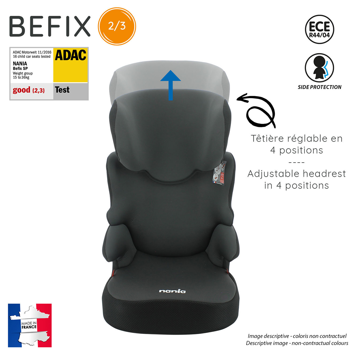 Siège auto rehausseur BEFIX Groupe 2/3 (15-36kg) - Disney luxe