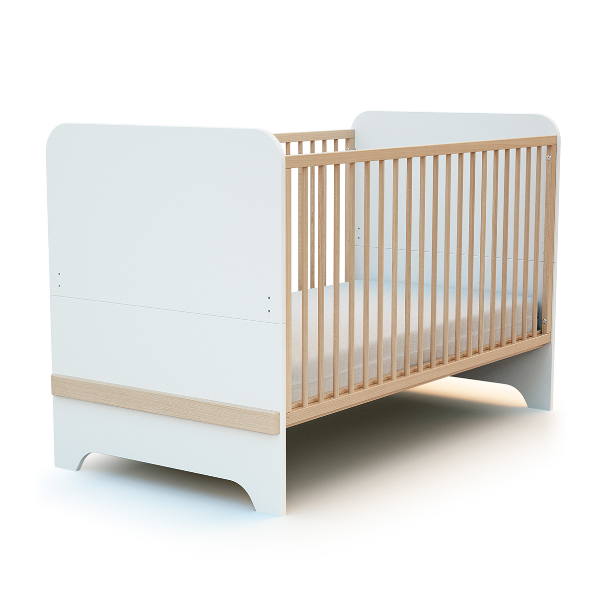 Lit Evolutif 70x140 At4 Carrousel Blanc Et Hetre Lits Lit Evolutif Tendresse De Bebe