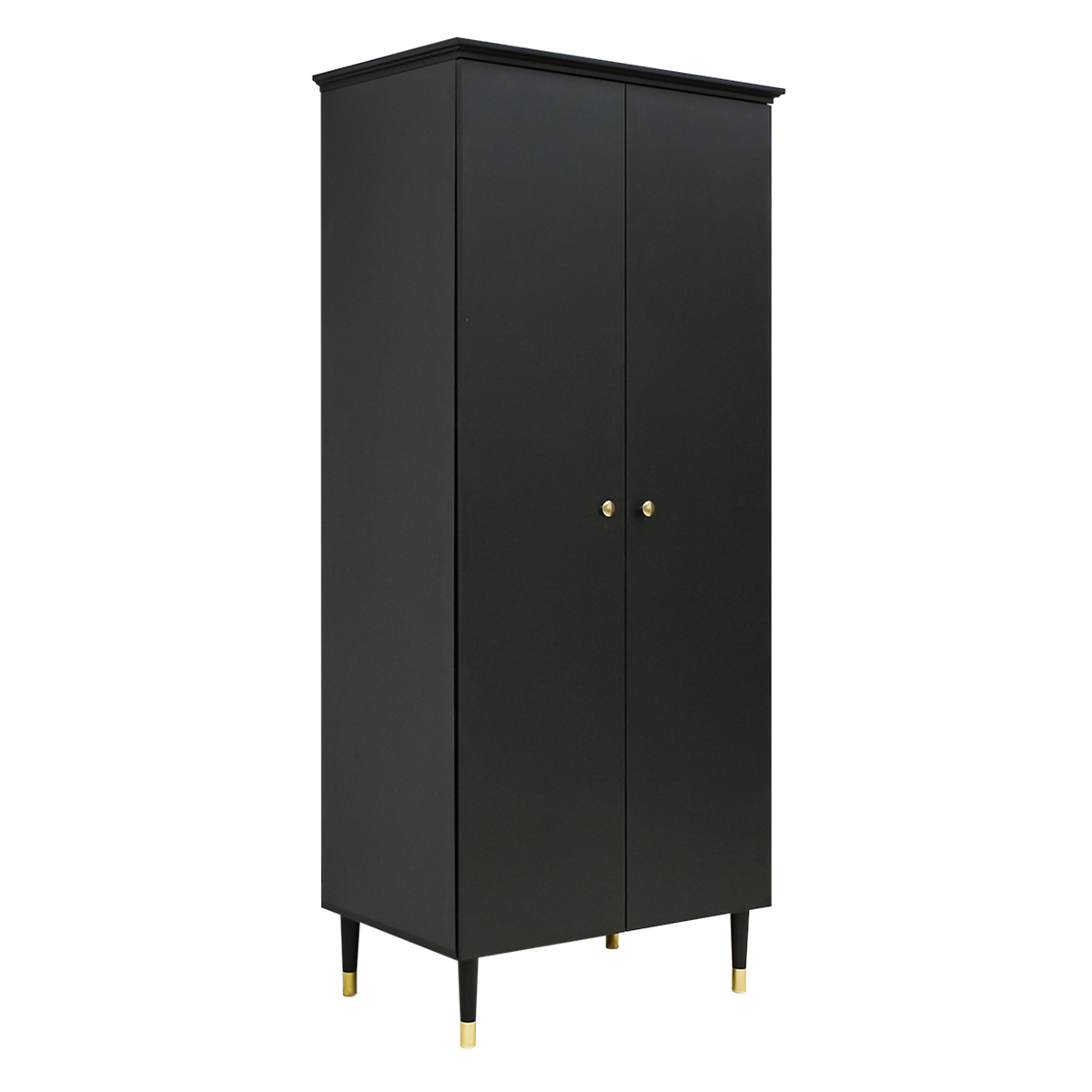 Armoire 2 portes Bopita Cloe - Noir Mat