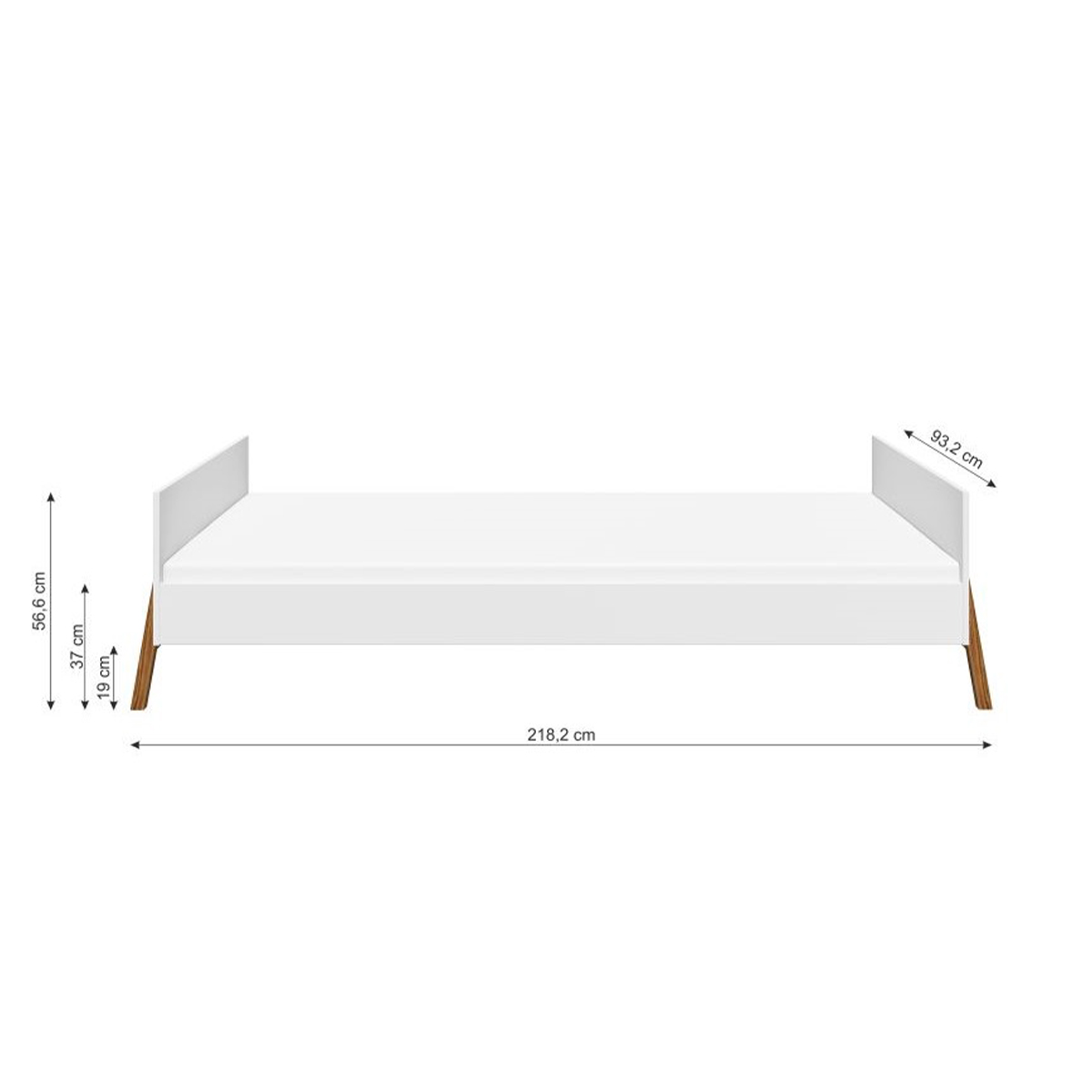 Lit 90x200 Sommier Inclus Bellamy Lotta - Blanc - Lits/Lit Junior ...