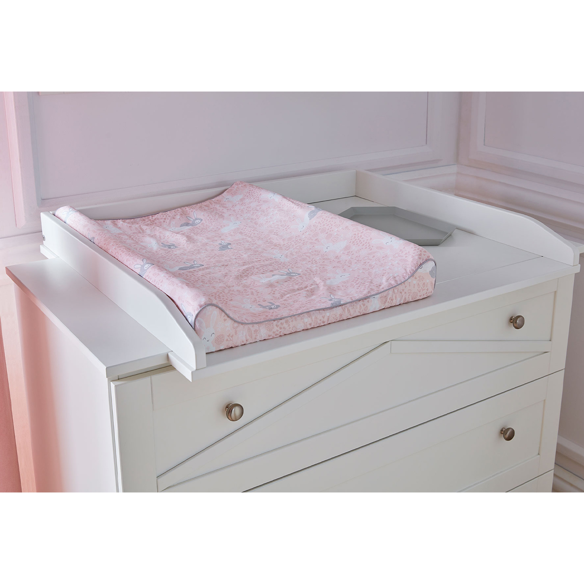 Chambre complète lit bébé - commode à langer - armoire Marie Blanc