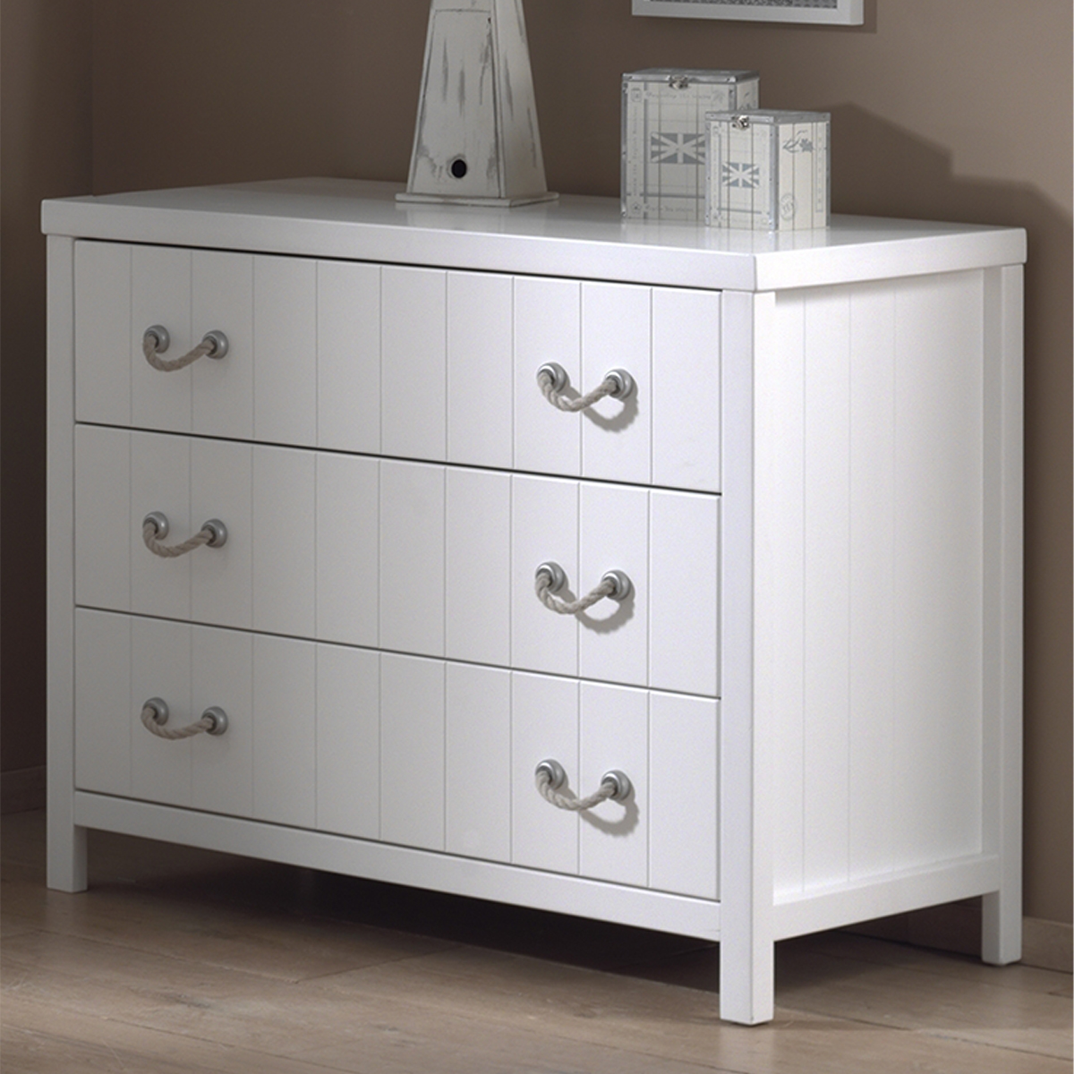 Commode 3 tiroirs Vipack Lewis - Blanc - Rangements/Commode à langer ...