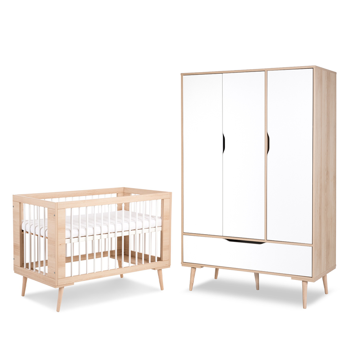 Lit bébé blanc 60x120 Basic - Le coin des petits