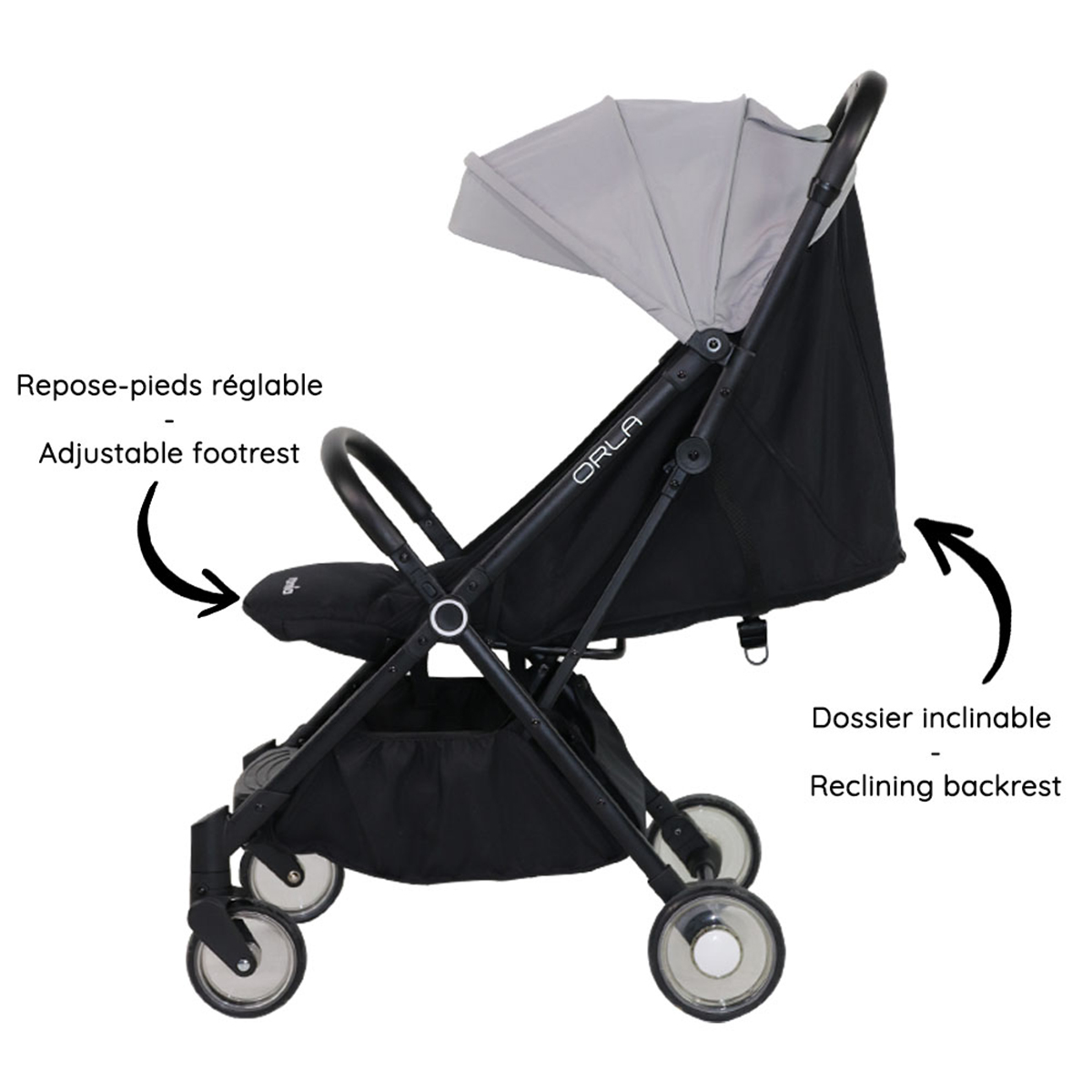 Poussette Buggy Compacte Nania Orla - Gris - Poussette/Poussette Buggy -  tendresse de bébé