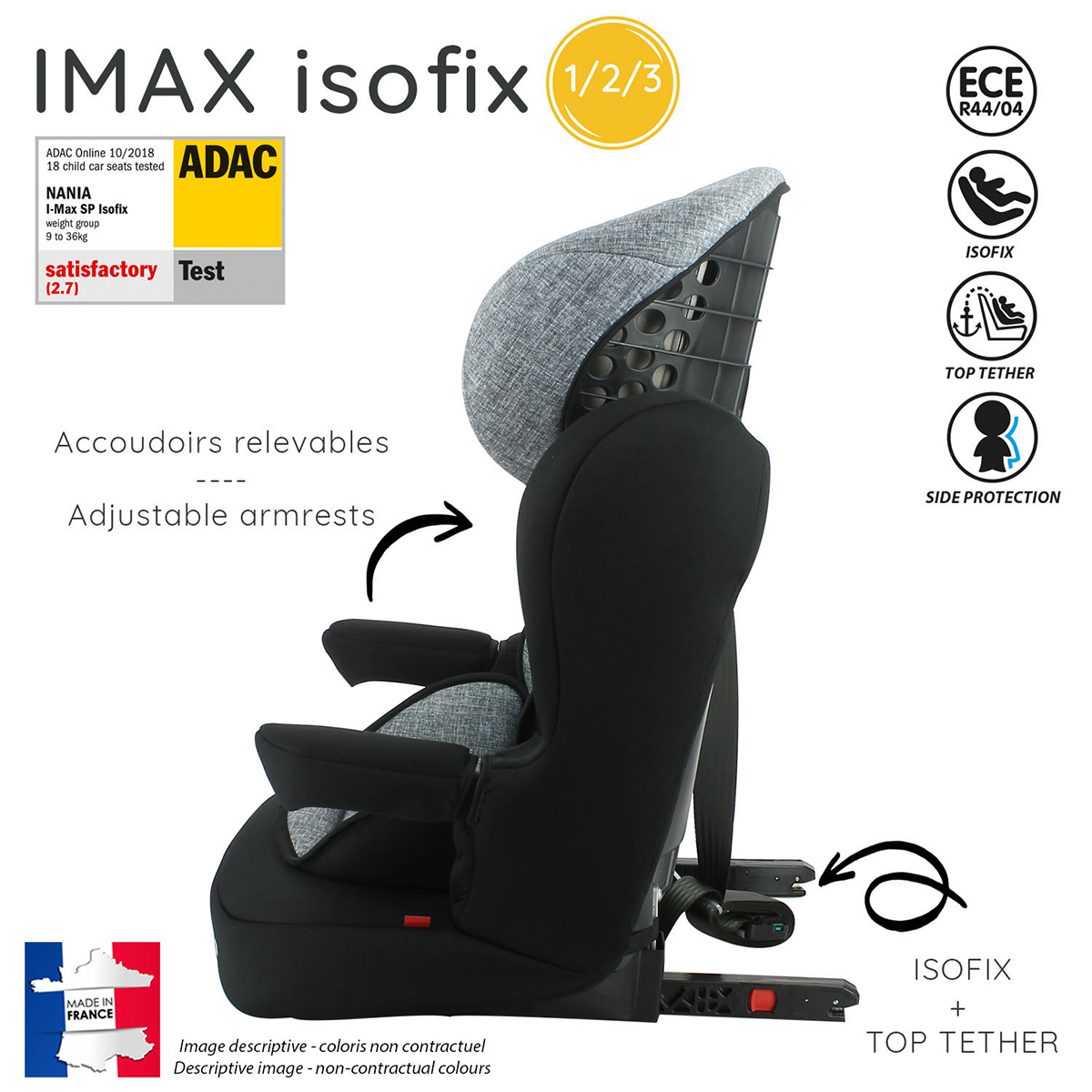 Seggiolino auto IMax Isofix Disney Luxe Minnie Gruppo 1/2/3 (9-36kg)