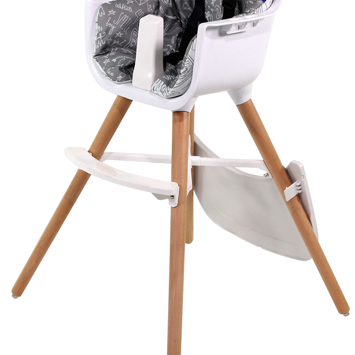 NANIA - Chaise haute évolutive EVA 2 en 1 dès 6 mois avec pieds en bois -  transformable en chaise enfant + bureau de 3 à 5 ans - Disney Winnie