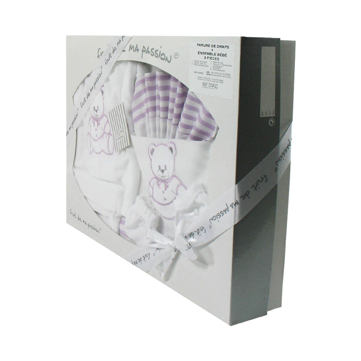 Parure_Draps_Ensemble_8Pieces_Violet-Blanc_Ours