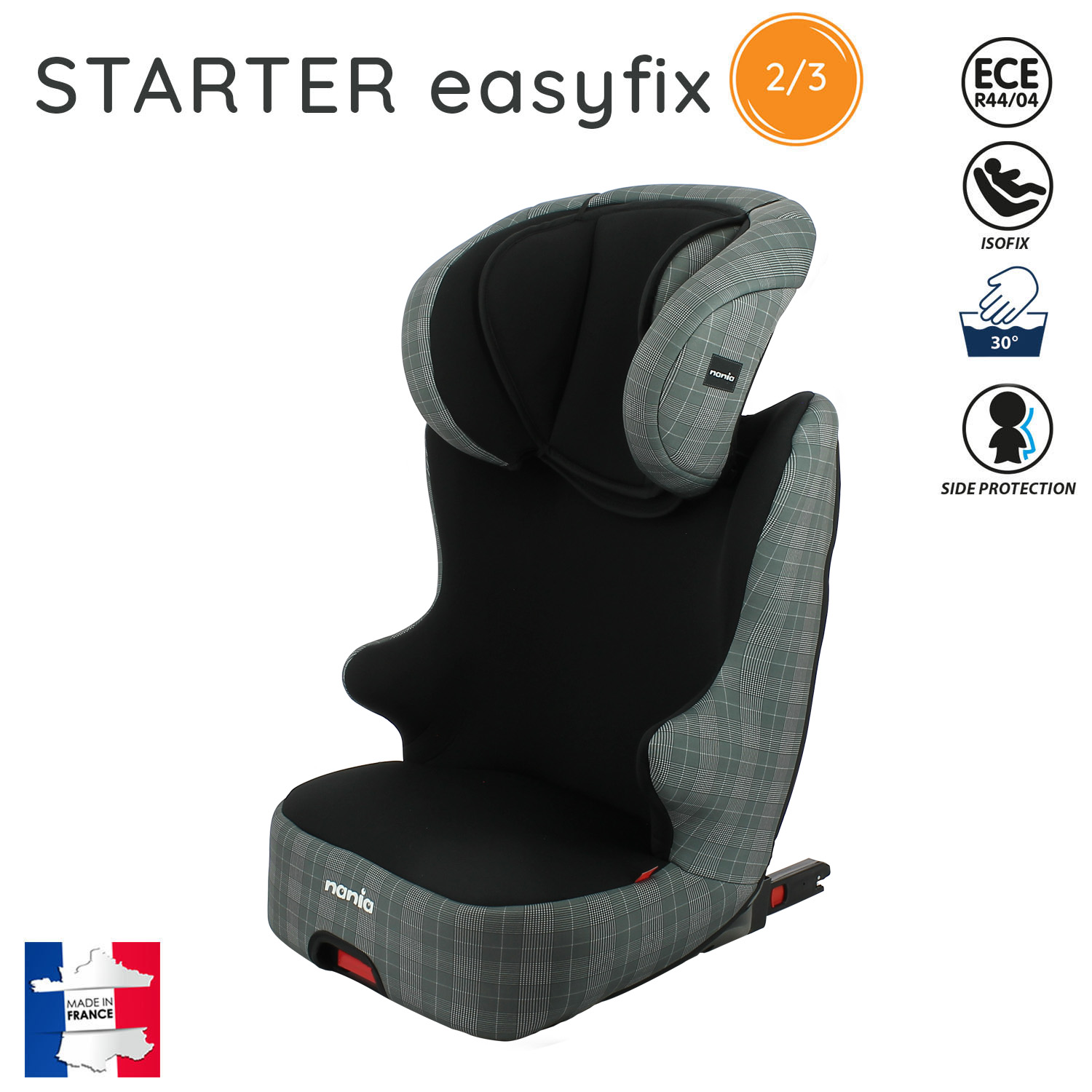 Siège Auto Starter Easyfix Groupe 2/3 (15-36kg) - Disney Minnie - Noir Rose  foncé Blanc - Kiabi - 79.99€