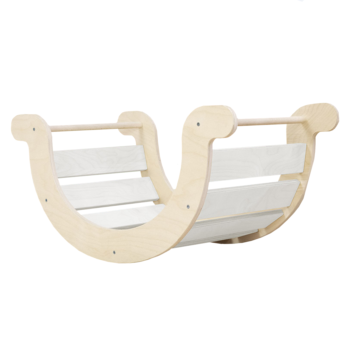 Balançoire d\'équilibre pour enfant Yupee - Blanc et bois