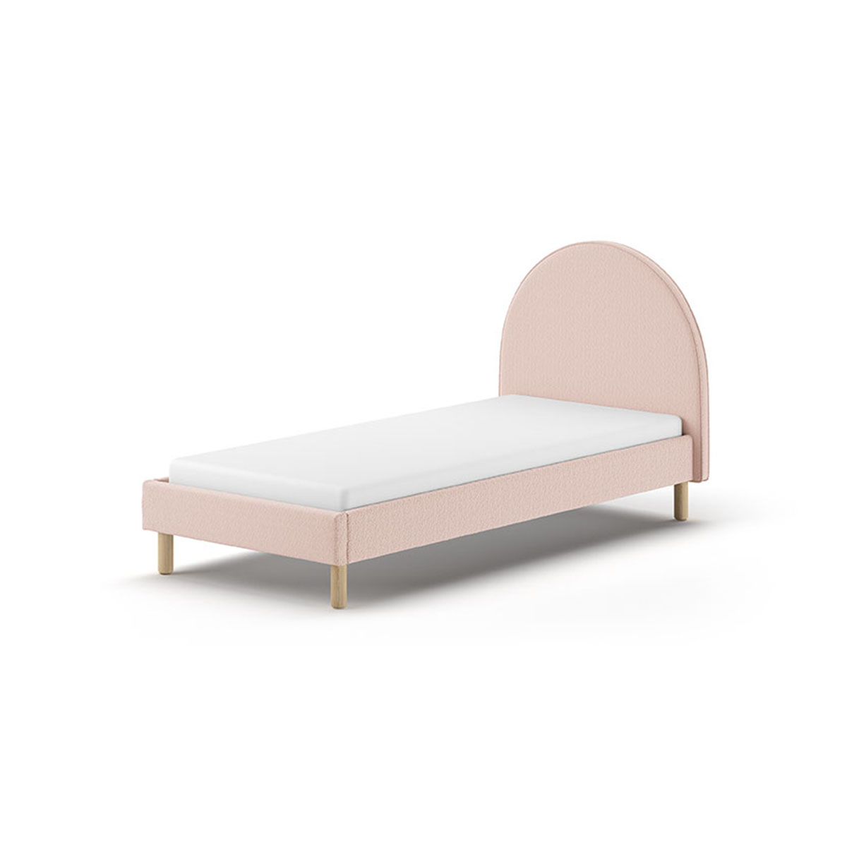Lit 90x200 sommier inclus Vipack Moon - Rose