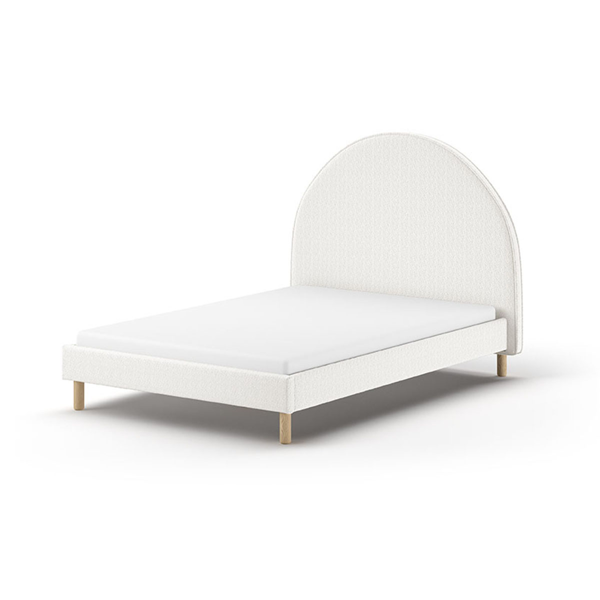 Lit 140x200 sommier inclus Vipack Moon - Blanc