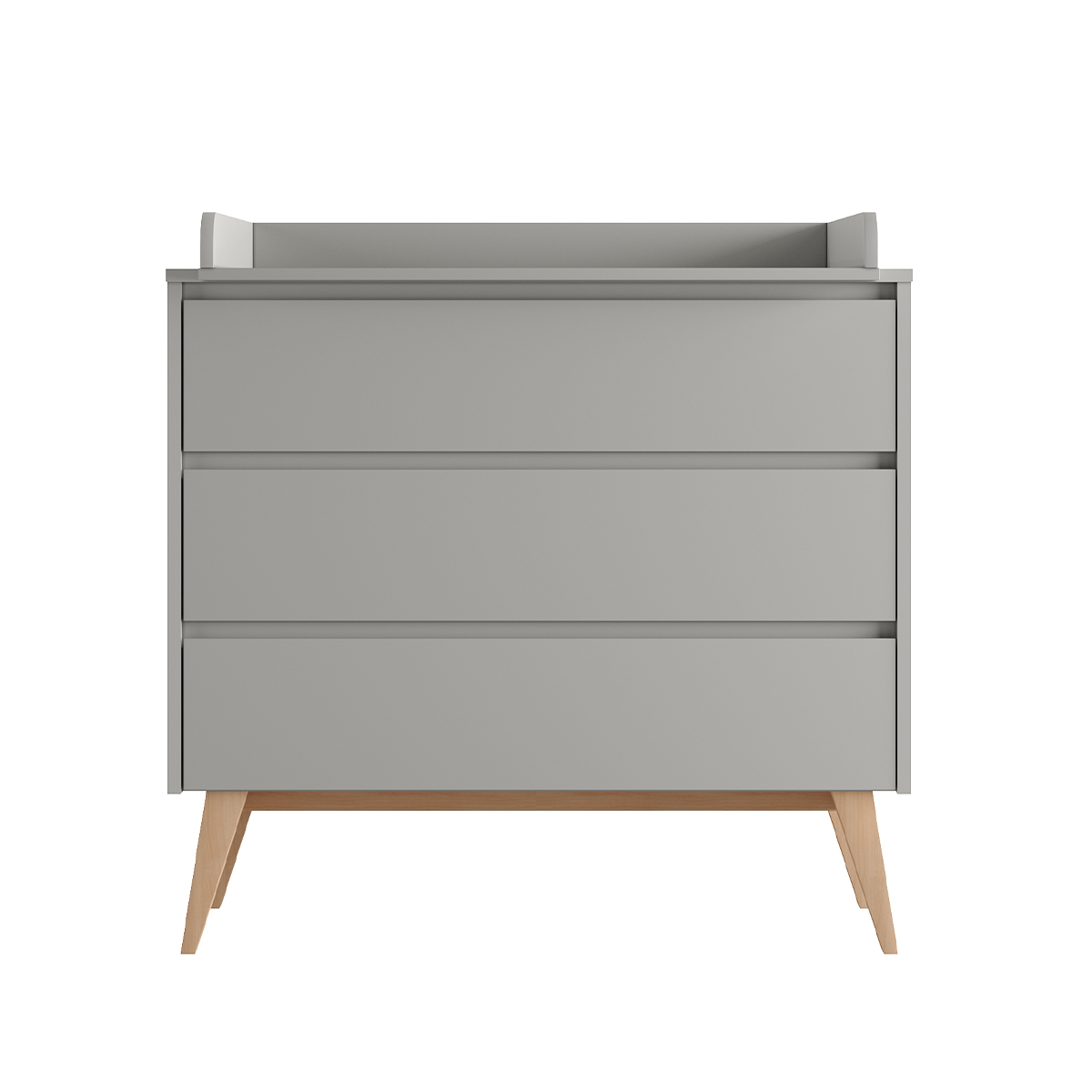 Commode 3 tiroirs Pinio Swing - Gris et bois - Rangements/Commode à ...