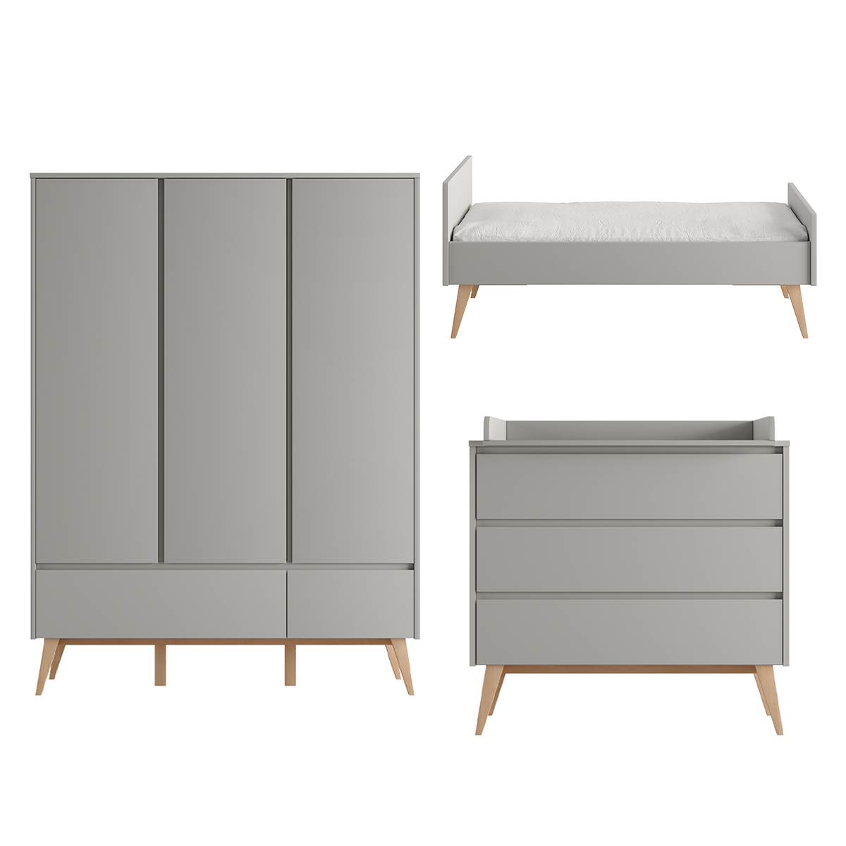 Pinio_Swing_gris_chambre_lit_70x140_commode_armoire_3portes