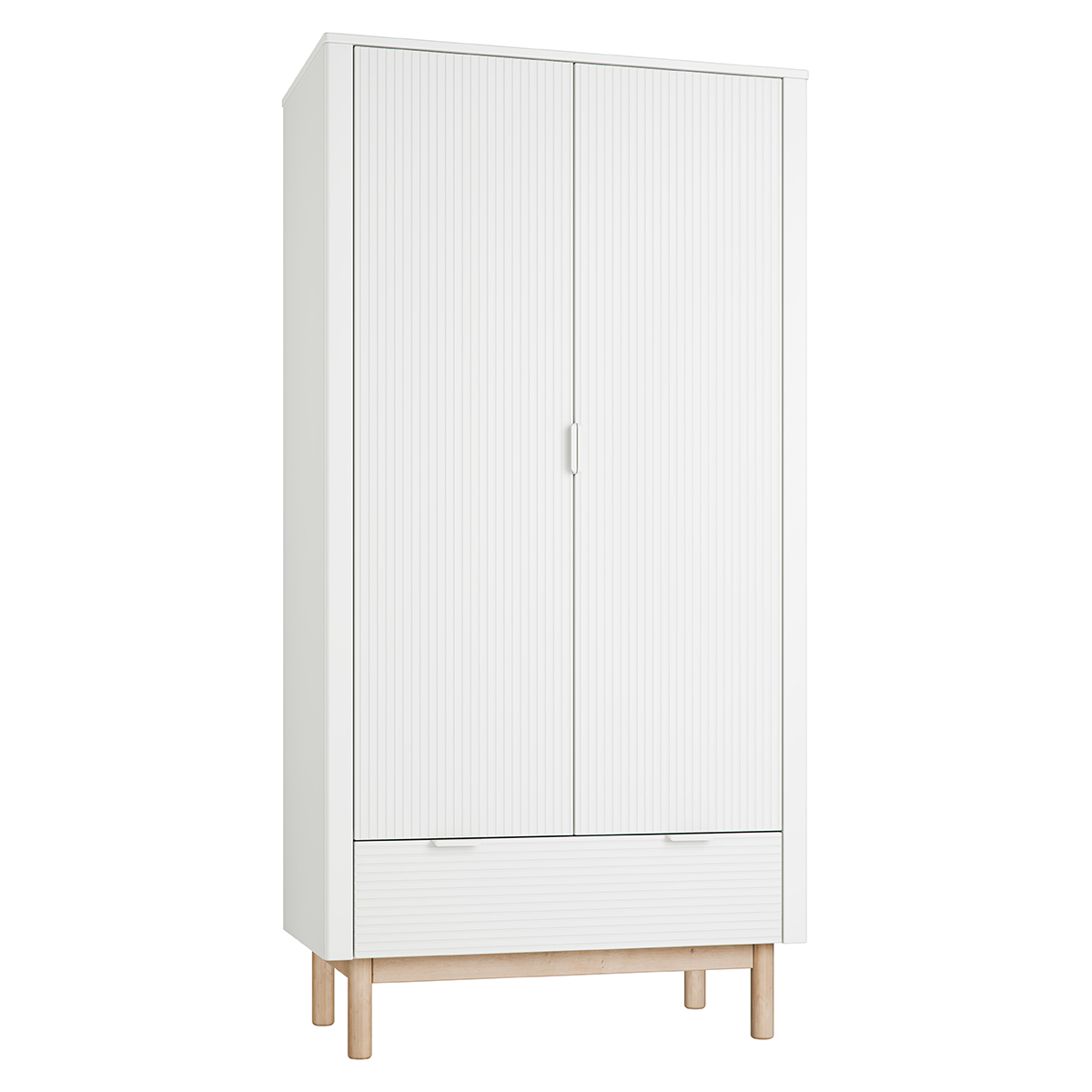 Armoire 2 portes 1 tiroir Pinio Miloo - Blanc
