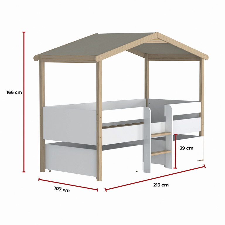 weber-kayla-bois-blanc-lit-cabane-tiroirs-dimensions-90x190