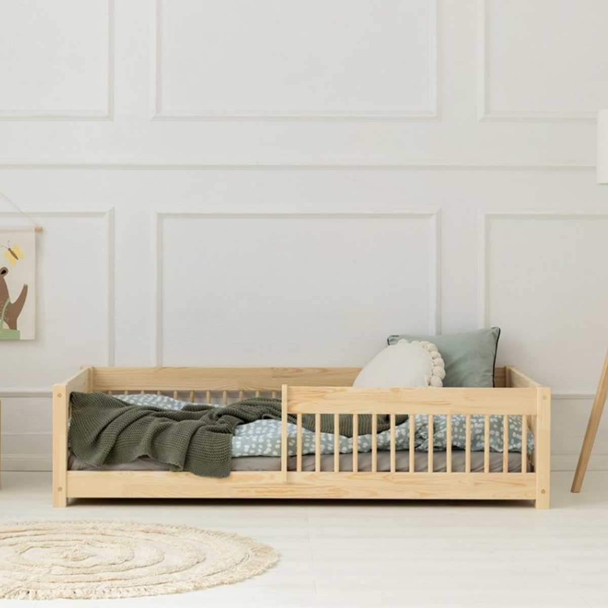 Lit 90x190 sommier inclus Ariette - Bois