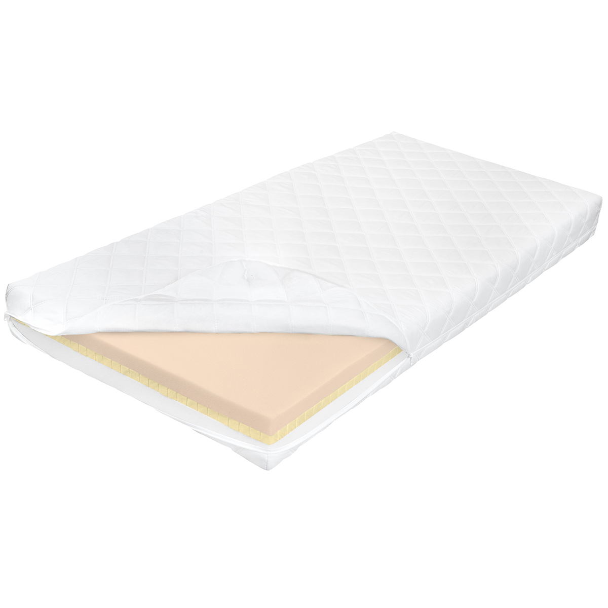 Matelas 90x190 mémoire de forme 14 cm Noah - Blanc