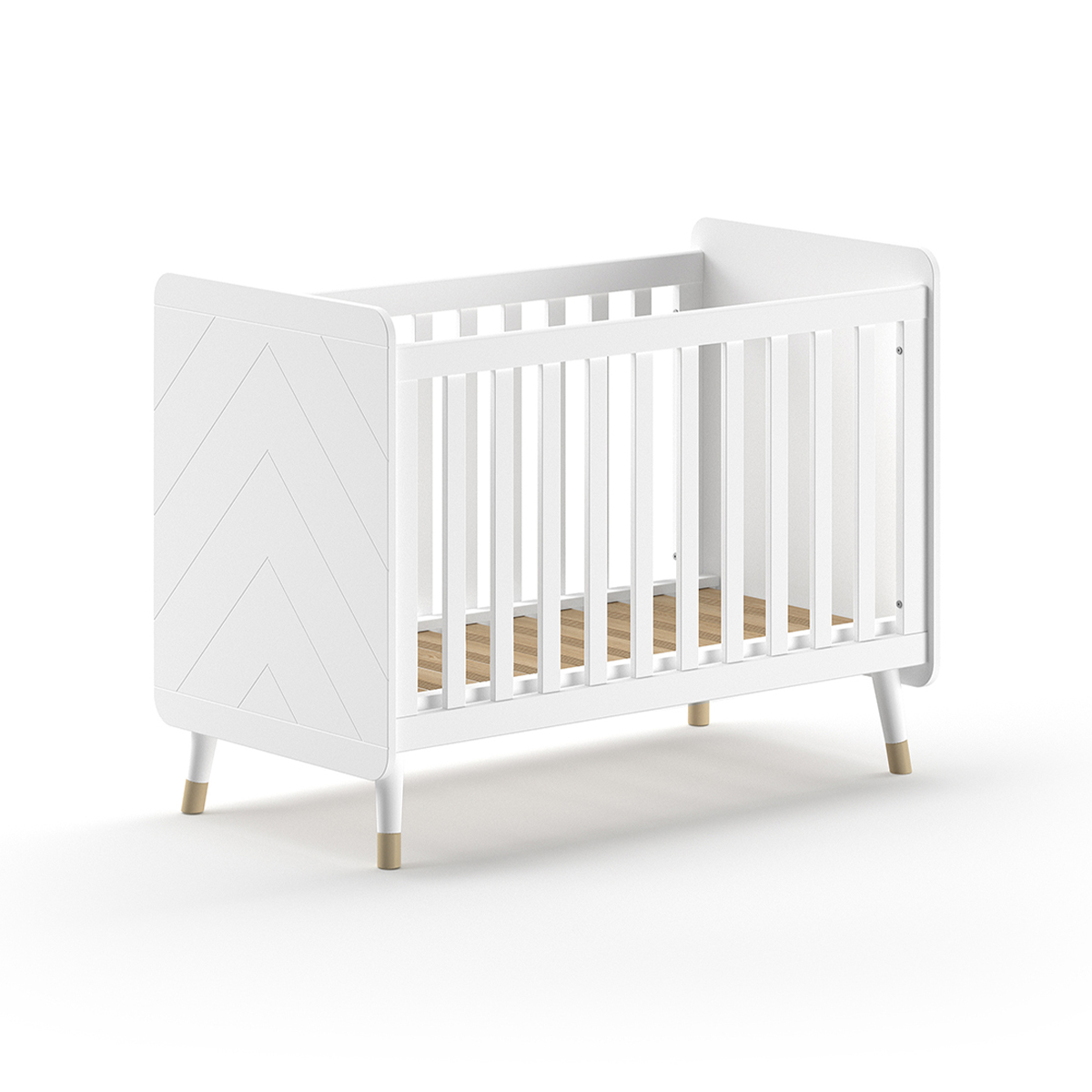 Lit bébé 60x120 sommier inclus Vipack Billy - Blanc