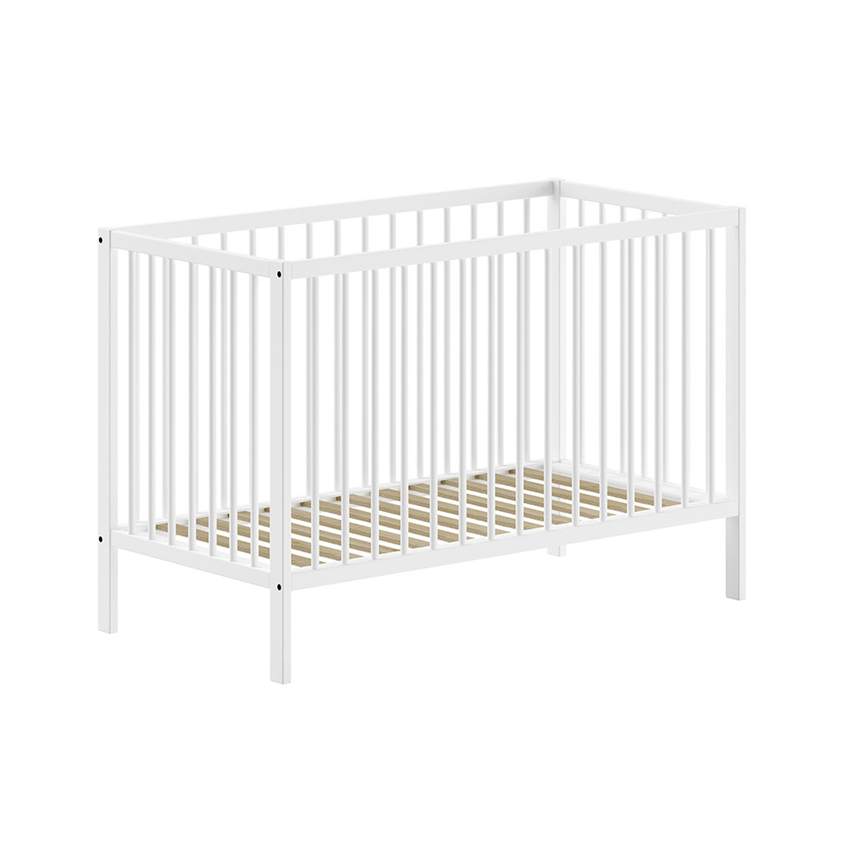Lit bébé 60x120 sommier inclus Vipack Meryl - Blanc
