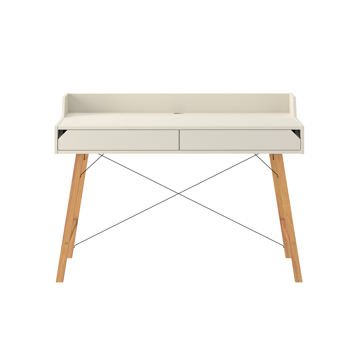 Bureau 2 tiroirs Bellamy Lotta - Cachemire