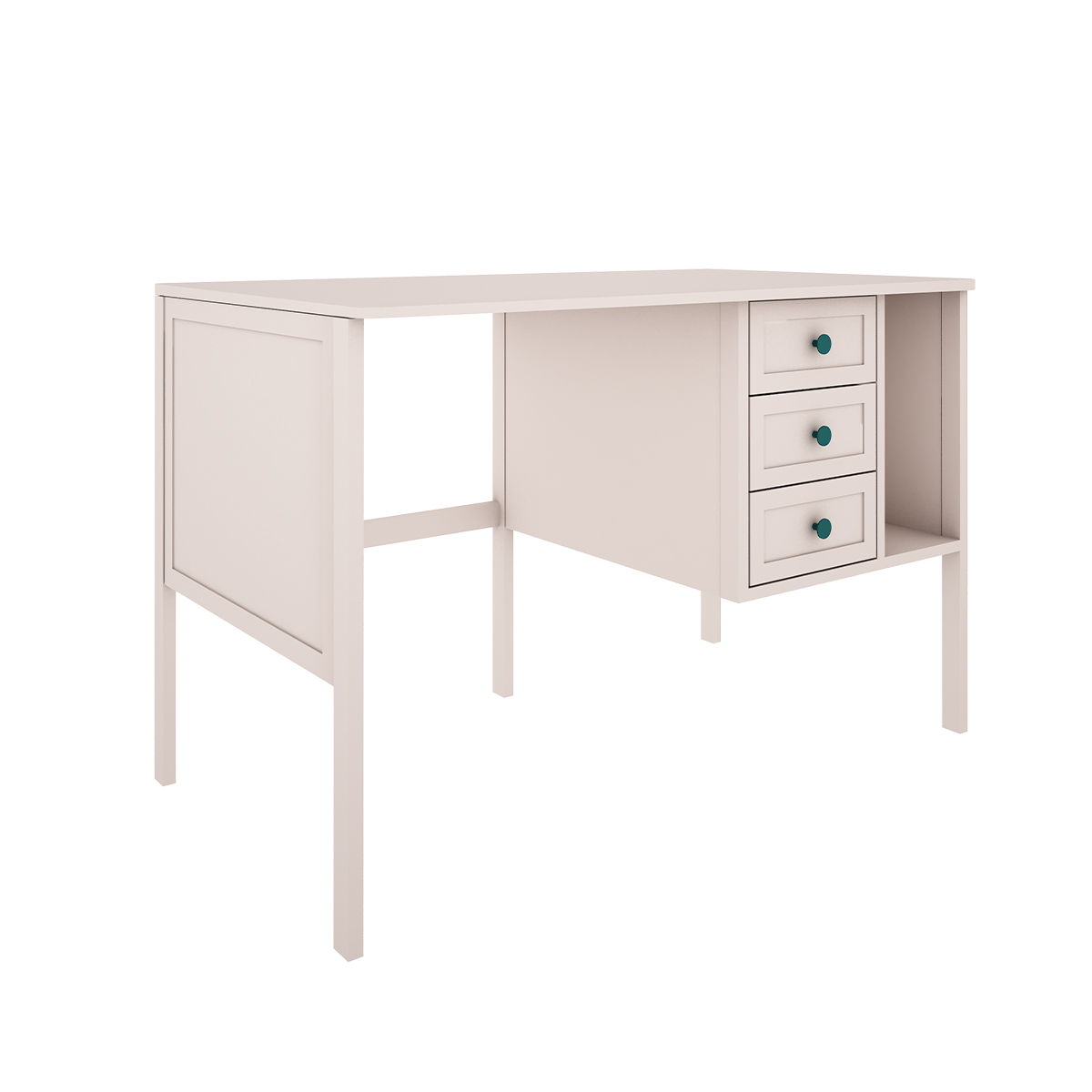 Bureau 3 tiroirs Wood Luck Gabriel - Beige