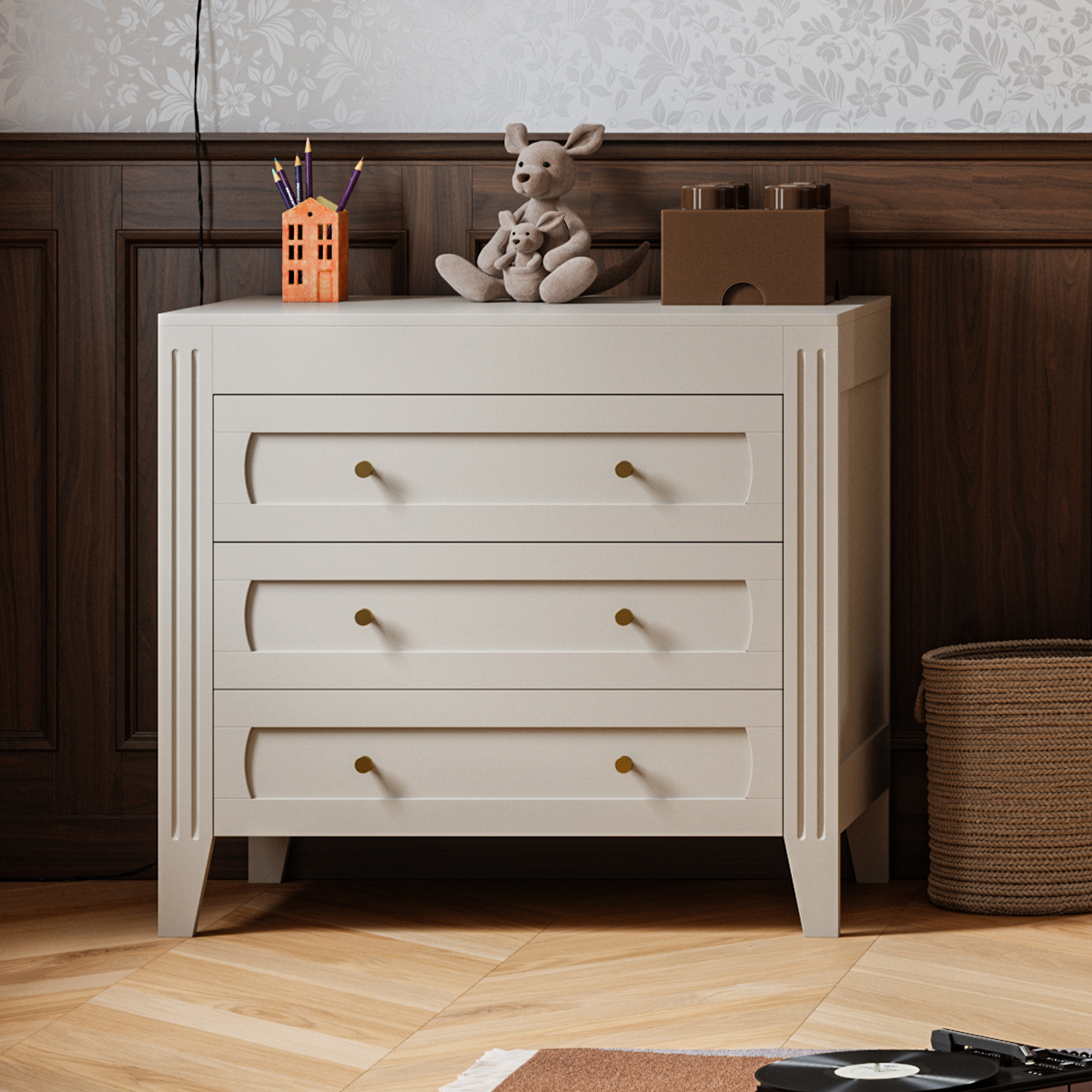Vox_Milenne_beige_commode_3tiroirs_3