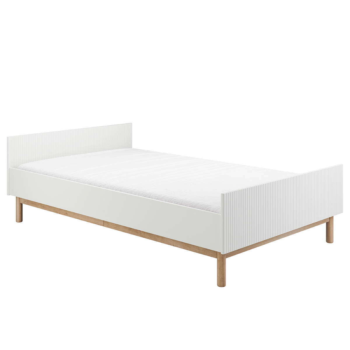 Lit 120x200 sommier inclus Pinio Miloo - Blanc