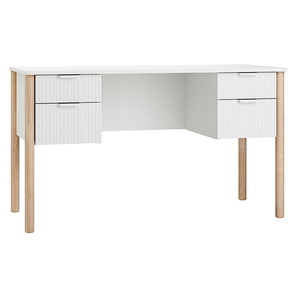 Bureau 4 tiroirs Pinio Miloo - Blanc
