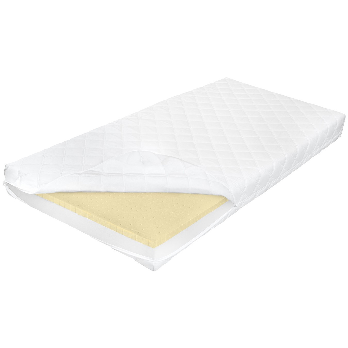 Matelas 80x160 mousse latex 12 cm Cléo - Blanc