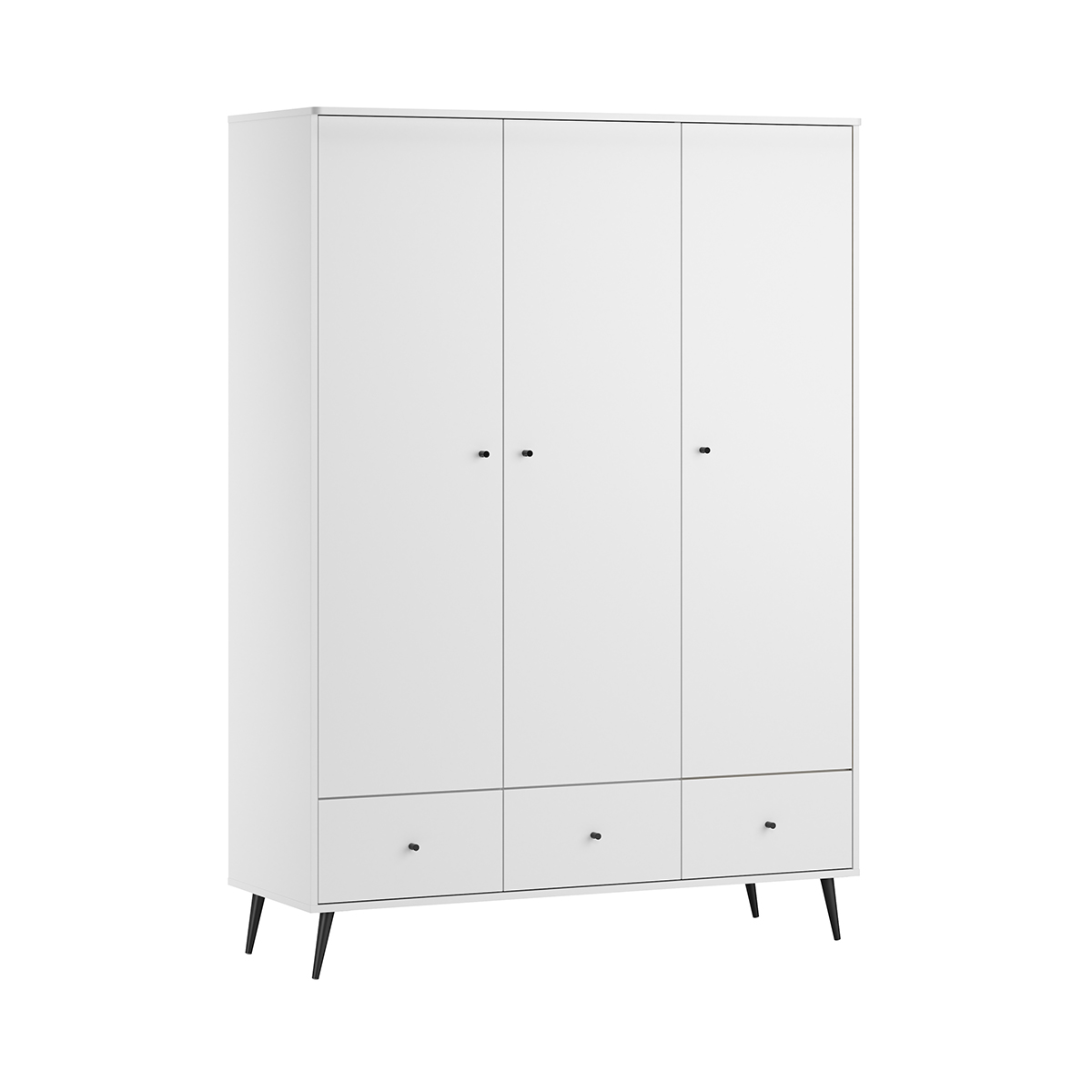 Armoire 3 portes 3 tiroirs Vox Blanca - Blanc