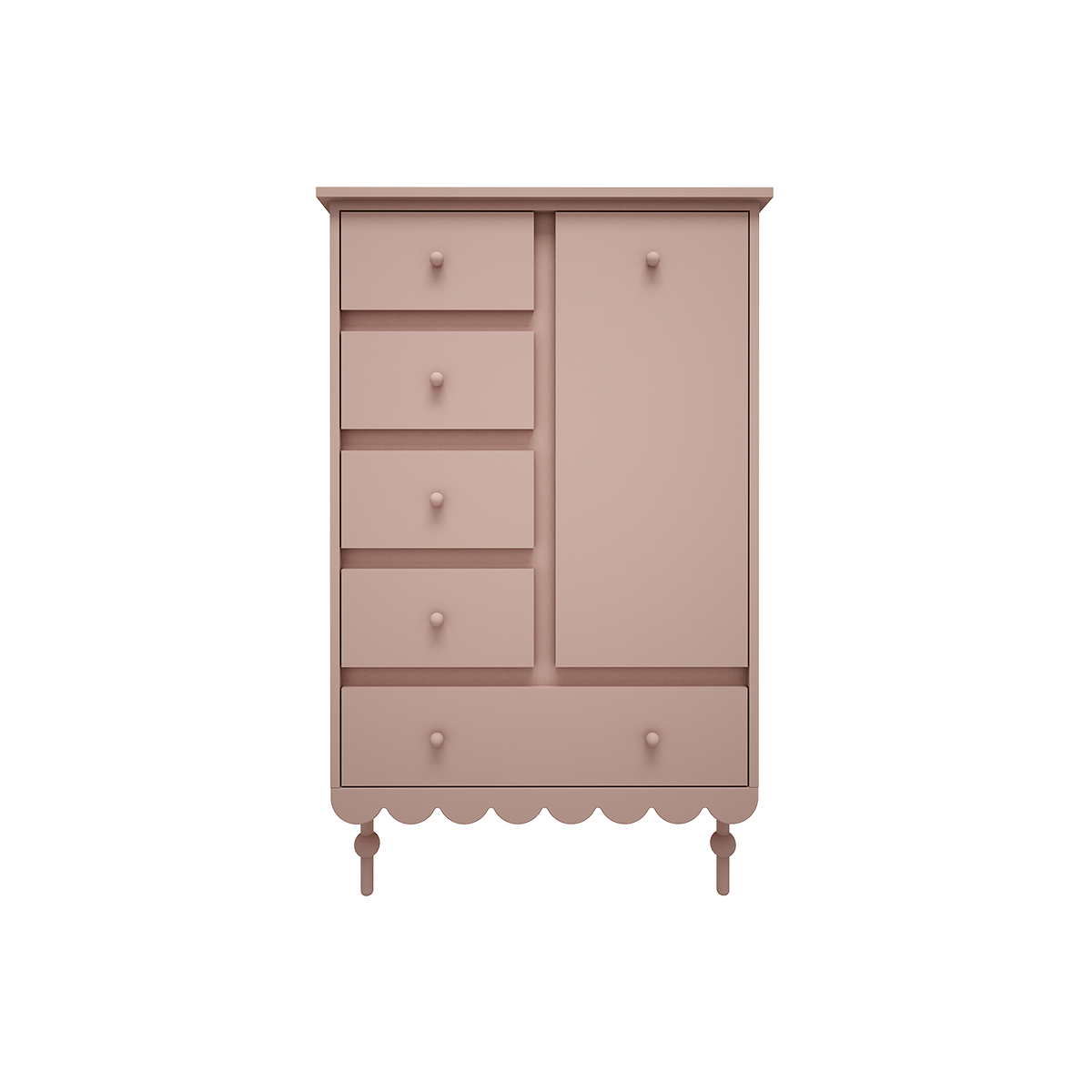 Woodluck_Babushka_rose_commode_5tiroirs_2
