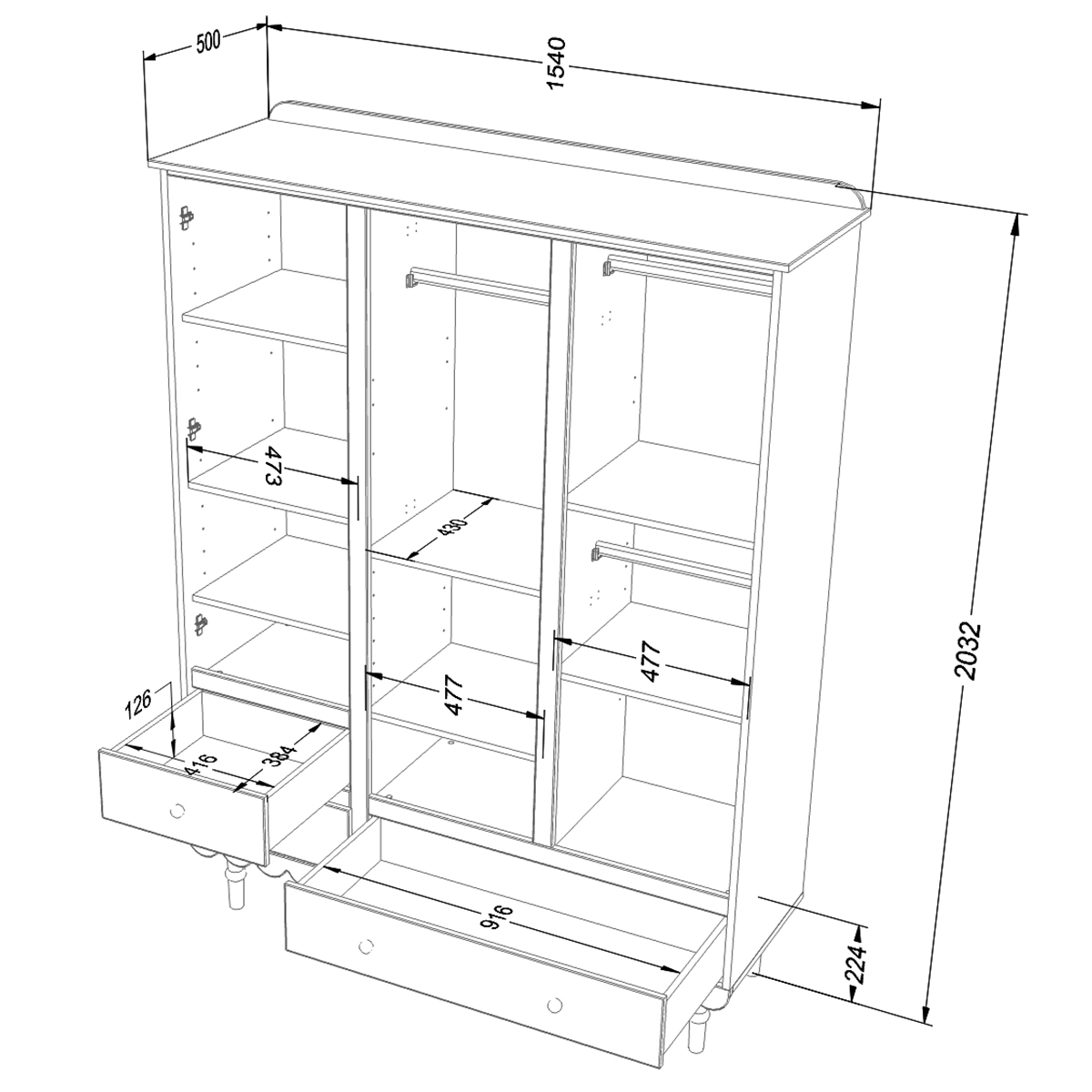 Woodluck_Babushka_armoire_3portes_dimensions