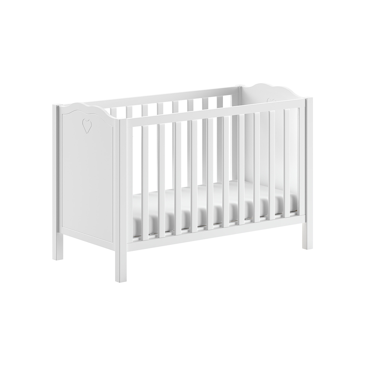 Lit bébé 60x120 Vipack Amori - Blanc