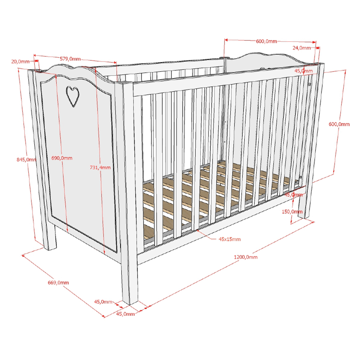 Vipack_Amori_lit_bebe_dimensions