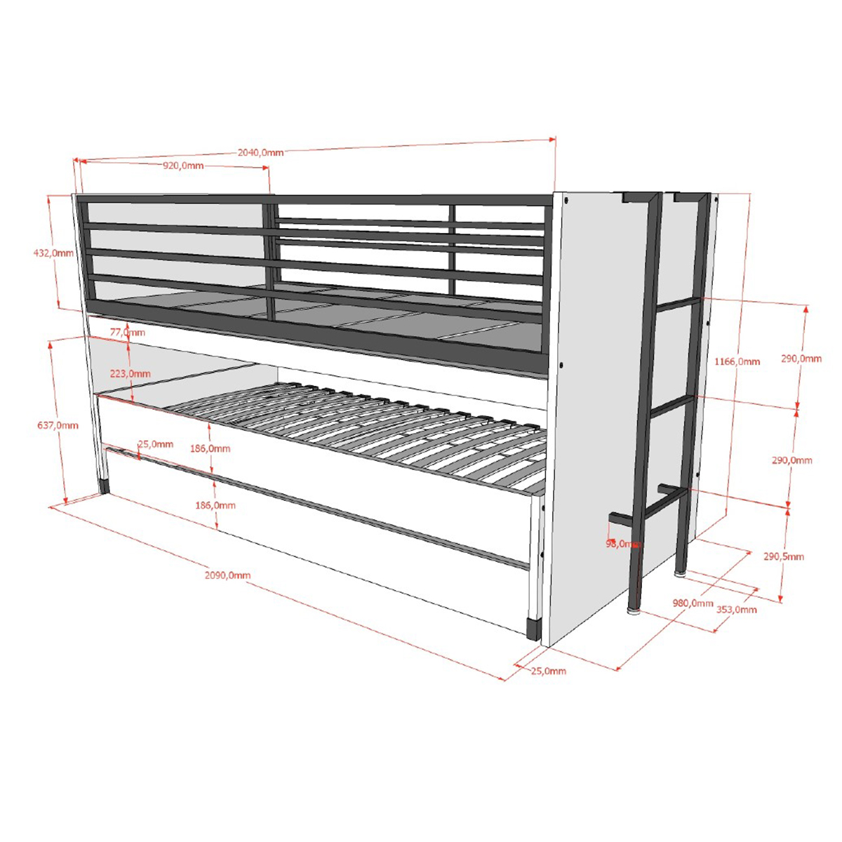 Vipack_Sam_bois_lit_mi_hauteur_tiroirs_dimensions