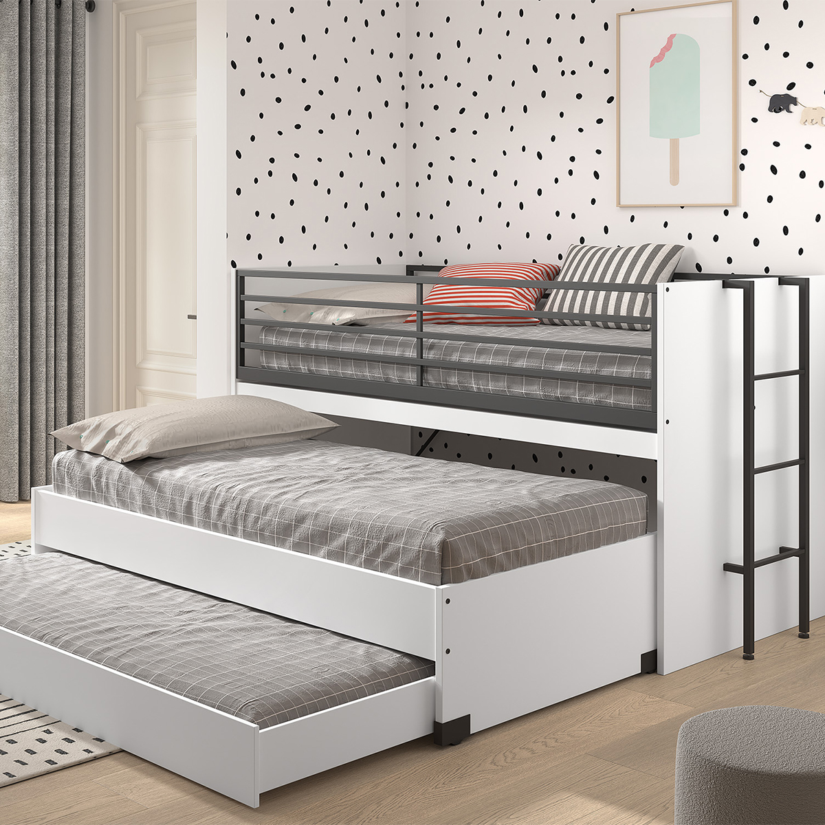 Vipack_Sam_blanc_lit_mi_hauteur_tiroirs_4