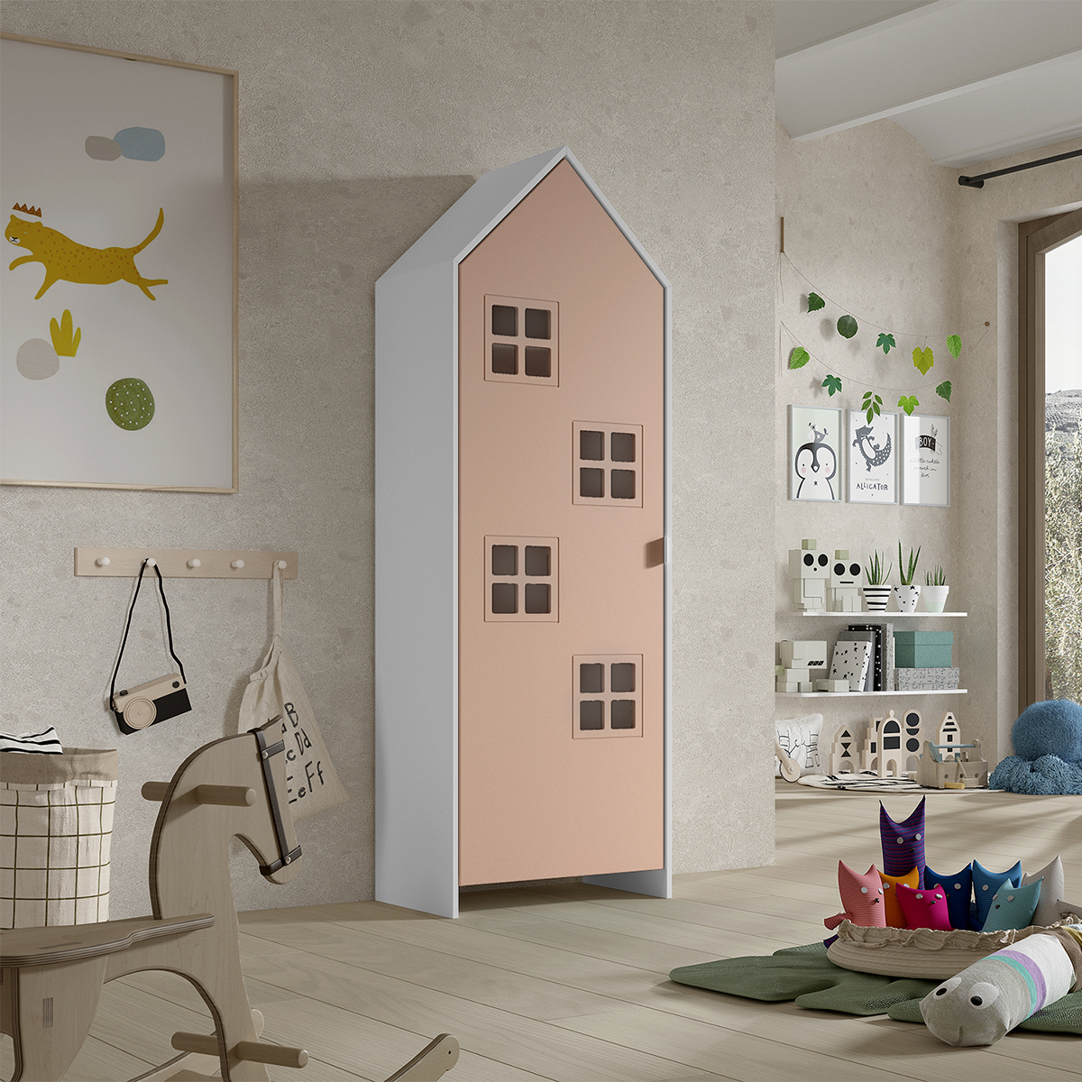 Vipack_Bruges_rose_armoire_2