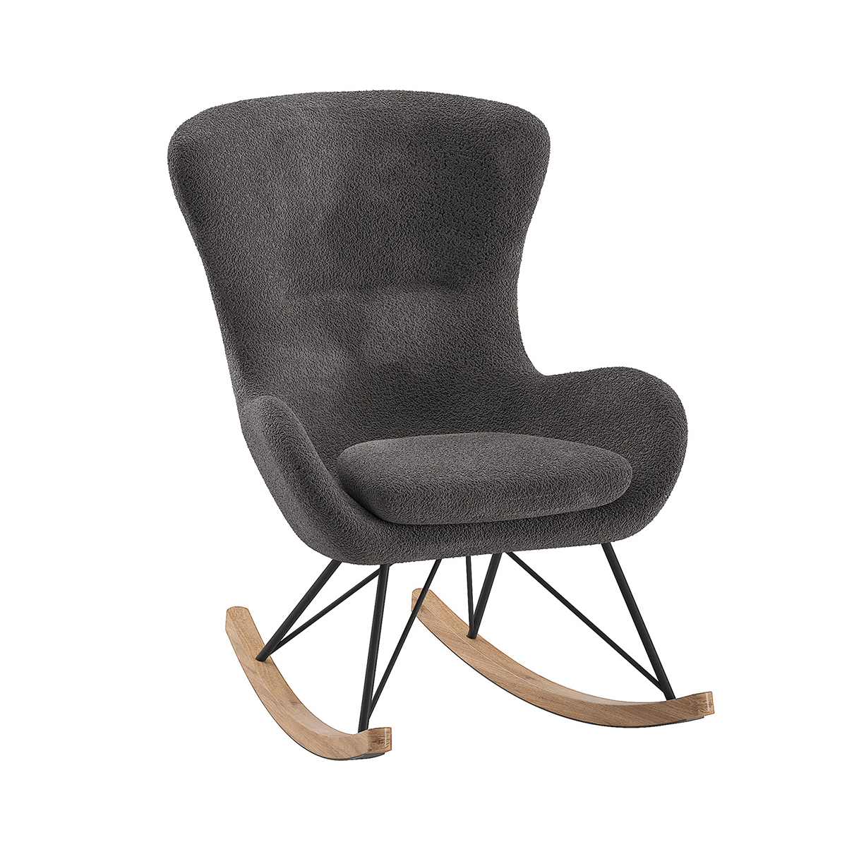 Fauteuil à bascule Vipack Rocky - Gris foncé