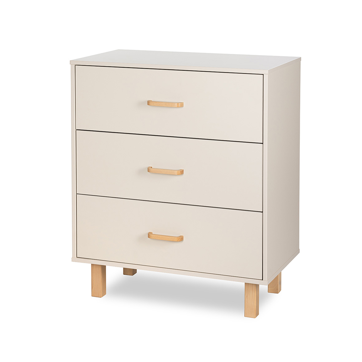 Commode 3 tiroirs Littlesky by Klups Laura - Champagne et Bois