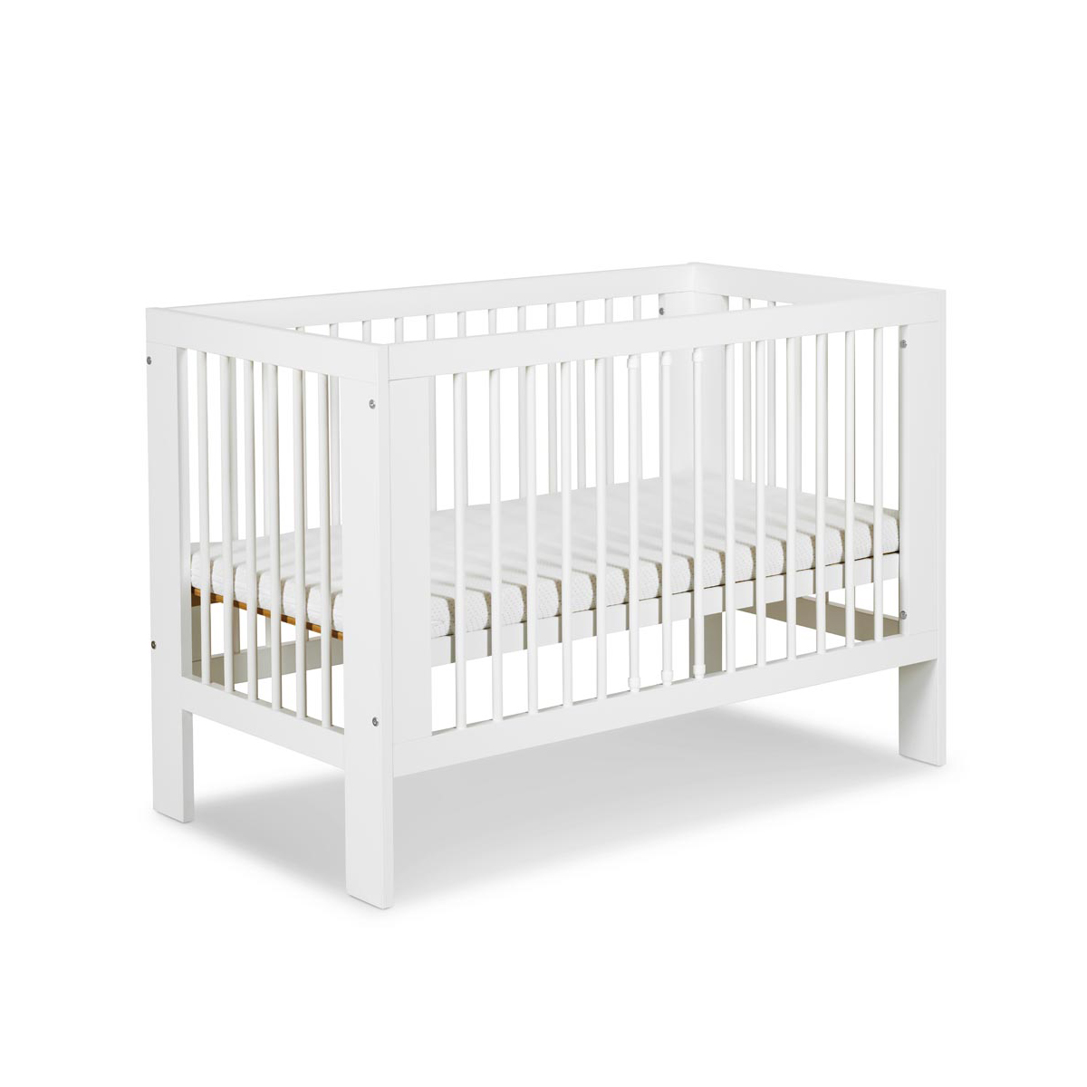 Lit bébé 60x120 sommier inclus Littlesky by Klups Olivia - Blanc
