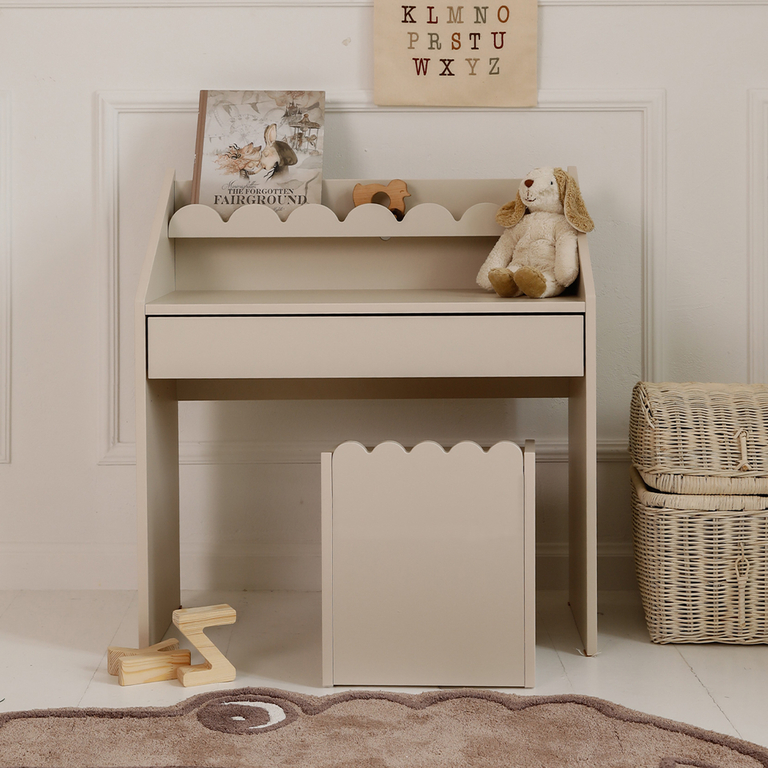 Bureau 1 tiroir avec chaise Bellamy Book Nook - Beige