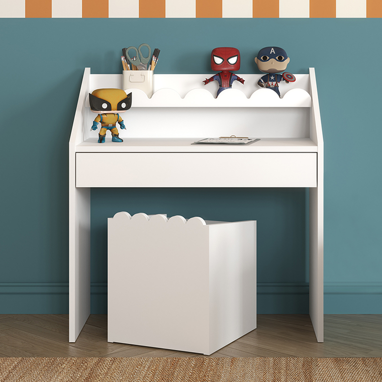 Bureau 1 tiroir avec chaise Bellamy Book Nook - Blanc