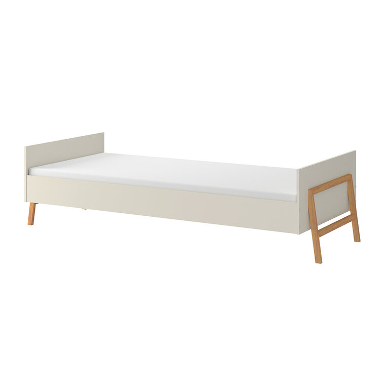 Lit 90x200 sommier inclus Bellamy Lotta - Cachemire