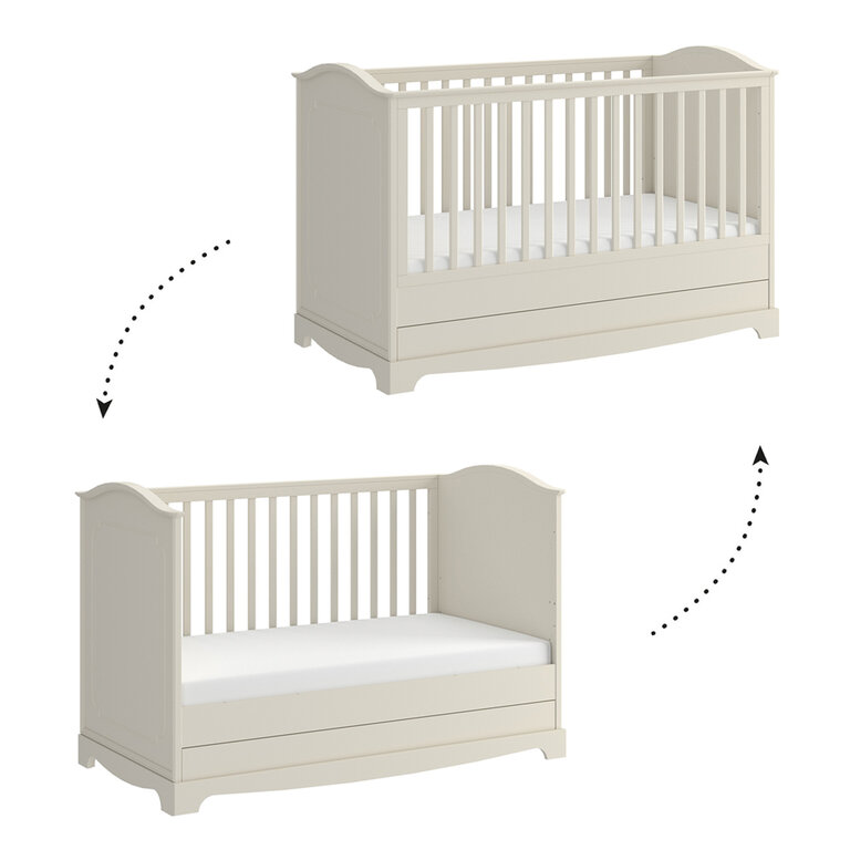 Lit évolutif 70x140 sommier inclus Bellamy Royal - Beige