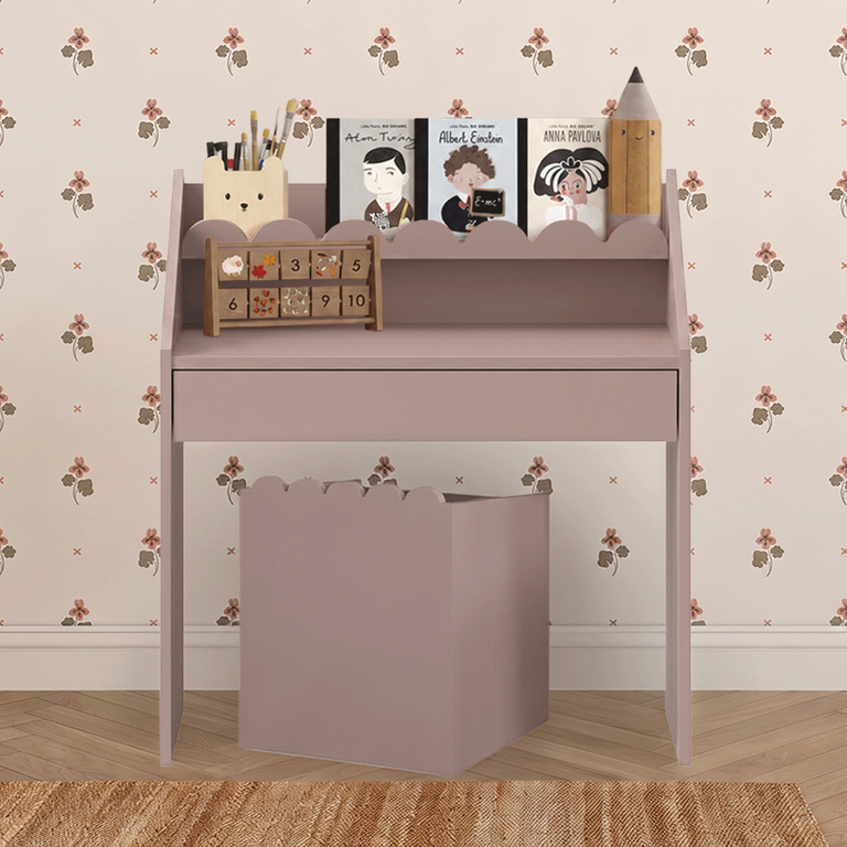 Bureau 1 tiroir avec chaise Bellamy Book Nook - Rose